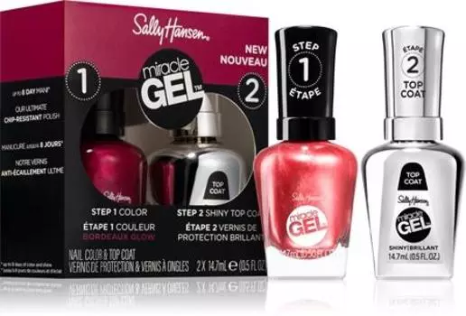 Kit vernis ongles et top coat 940 Bordeaux-Glow teinte TU прозрачный