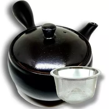 Kita Seicha легко изготавливается из посуды Мино, которую легко чистить. Сетка для домашней корзины на 1-2 человека. Легко мыть. Современная легкая чайная, рекомендуется для старинного 60-летия. чёрный