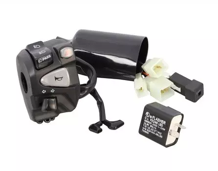 KITACO Левый переключатель на ручке с аварийной сигнализацией (поздний JC61/JC75) 756-1444100