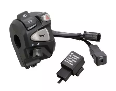 KITACO Левый переключатель с функцией аварийной сигнализации Ducks 125 Функция/Проход (JB04/JB06) 756-1320100 чёрный