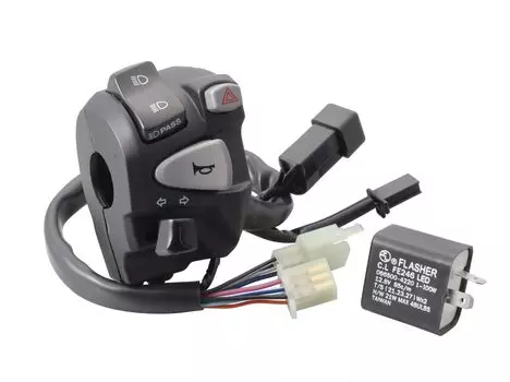 KITACO Левый переключатель с функцией аварийной сигнализации XSR125(РЕ46J)БВФ1 756-0240100 чёрный