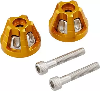 KITACO Union Bar End Cap Gold, комплект левый и PCX125 PCX150 ADV150 PCX160 (1 справа) (JK05/JF81/JF56) (КФ30/КФ18/КФ12) (КФ38) (КФ47) и т.д. 506-1440210 золотой