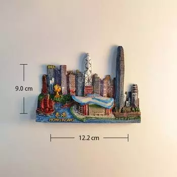 Китай Гонконгский выставочный и конференц-центр 3D Стереоскопические Туристические сувениры Смола Живопись Магниты на холодильник
