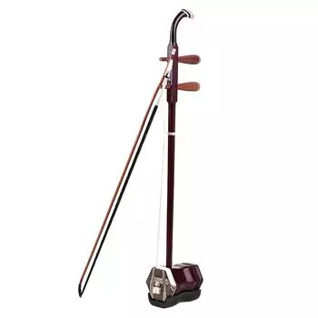 Китайская 2-струнная скрипка Erhu из цельного дерева, струнный музыкальный инструмент, красный кофейный