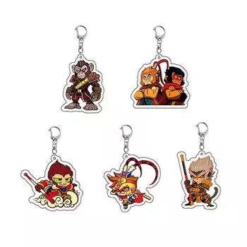 Китайская экшн-игра Black Myth Wukong брелок для ключей кольцо для сумки Monkey King Sun брелок ювелирные изделия геймер фанаты игровой подарок 4