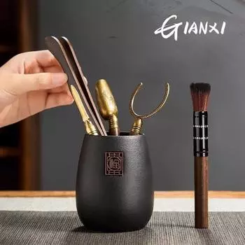 Китайская чайная церемония Шесть джентльменов Чайные принадлежности Чайный столик Инструменты для кунг-фу Чайный столик Чайный коврик Принадлежности Полный комплект Six-piece Set