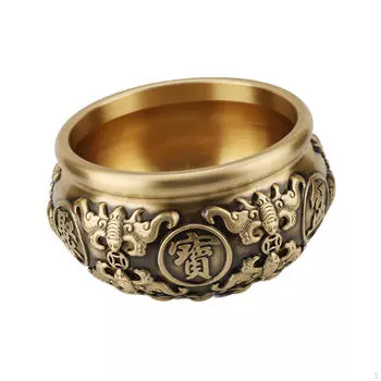 Китайская чаша с сокровищами из рога изобилия, ремесло, модель счастливых денег для рабочего стола 7.5cm