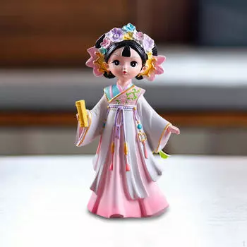 Китайская древняя статуя красоты, женская фигурка, коллекционная настольная скульптура для рукоделия розовый