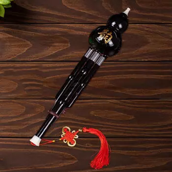 Китайская флейта Хулуси, тыквенная лютня с мундштуком, деревянный духовой узел, профессиональный Black C Key