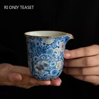 Китайская керамическая чашка Ru Kiln Fair, ситечко для чая, чайный сервиз ручной работы, чайная церемония из цельного дерева, аксессуары для шести джентльменов