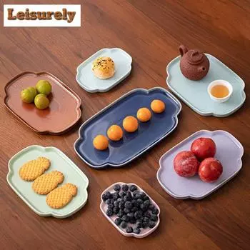 Китайская керамическая тарелка для заваривания чая «жуйи», подставка для сухого заваривания чая, тарелка для выпечки сухофруктов, чайный сервиз «кунг-фу», аксессуары