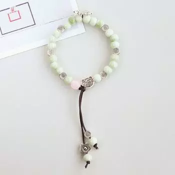 Китайская кисточка Цзиндэчжэнь керамика тканый ремешок-бабочка Bean Green