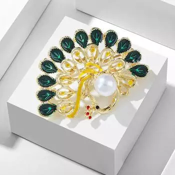 Китайская классическая брошь в виде цветка павлина женская ретро придворная элегантность темперамент корсаж ципао ханфу аксессуары булавка