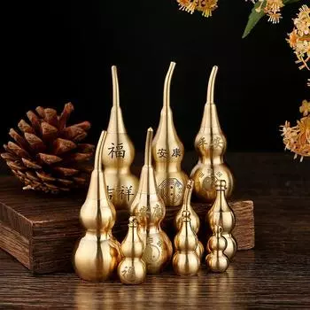 Китайская латунная фигурка тыквы на удачу, фэн-шуй, домашний декор, поделки, схема Багуа