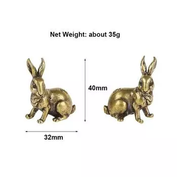 Китайская латунная статуэтка-талисман зодиака, мини-бронзовая статуэтка, животное из чистой меди, ручная работа, украшение для дома 1 Pair