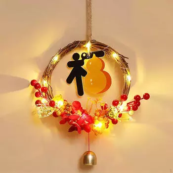Китайская новогодняя гирлянда с огнями в виде змеи для украшения двери Style A