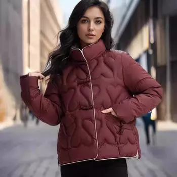 Китайская одежда для женщин среднего и пожилого возраста, зимняя повседневная куртка, куртка больших размеров для мам M чёрный