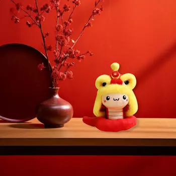 Китайская плюшевая игрушка «Змея» красный