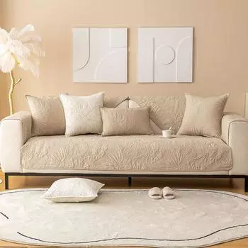 Китайская подушка для дивана Four Seasons Универсальная вышивка Подушка из чистого хлопка Чехол на спинку из цельного дерева Новый китайский стиль Чехол на подушку для дивана 70*70