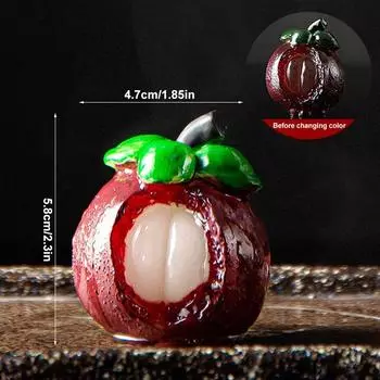 Китайская полимерная фигурка для чая, меняющая цвет, модель счастливого фрукта, чайная фигурка, украшения для дома, украшение для чайного сервиза, аксессуары для чайной церемонии