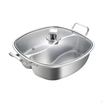 Китайская разделенная кастрюля сковорода посуда суп Шабу without lid