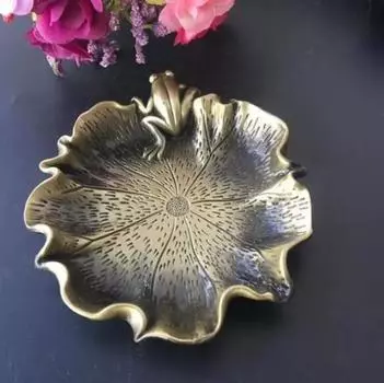 Китайская шайба для кисточек для письма в форме листьев лотоса и лягушки СТАТУЯ