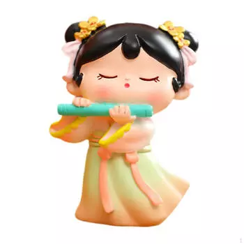 Китайская статуэтка девушки, декоративная скульптура для дома и офиса 4.6cmx3.8cmx6.9cm