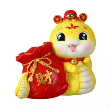 Китайская статуэтка года змеи держатель для ручки 4.5x2.7x4.5 дюймов многофункциональный настольный орнамент лунный Style A