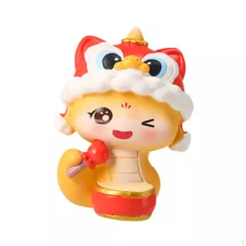 Китайская статуэтка змеи года, украшение для спальни, полки, офиса 1 Piece