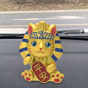 Китайская статуя счастливого кота Неко, Коллекционная поделка для спальни, дома, настольного офиса, рождественские подарки styleB