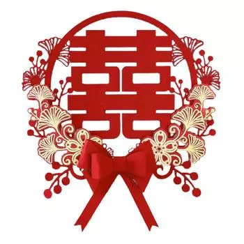 Китайская свадебная наклейка, романтическая, изысканная, двойная наклейка «Счастье», украшение для входной двери