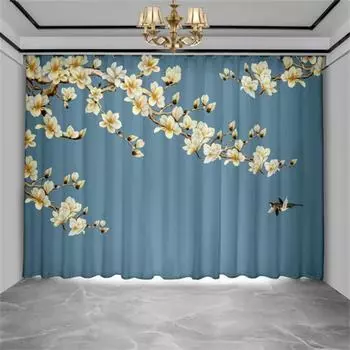 Китайская традиционная культура, птица, цветок, оконные шторы для детей, спальни, гостиной, зала, кухонный декор, шторы, жалюзи 100W130H(CM)40x51in&rod pocket