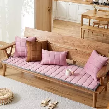 Китайская твердая древесина губка утолщенная диванная подушка противоскользящая легкая роскошная крышка всесезонный противоскользящий зимний плюш 50*50cm