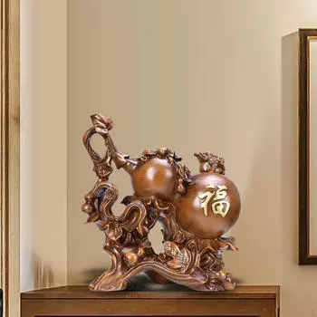 Китайская тыква по фен-шуй, статуя тыквы из смолы, коллекция, украшения из тыквы, семья, собирающая богатство