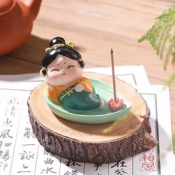 Китайская женская курильница из смолы для рукоделия, домашний рабочий стол, чайная комната, креативная линия, благовония, ароматерапия, постамент, украшение для дома