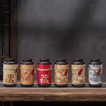 Китайская жестяная банка для хранения чая, маленькая герметичная переносная банка для хранения чая, кованая железная банка для чая, украшение для дома