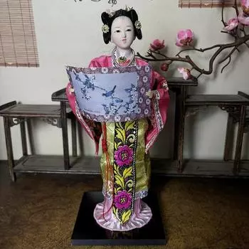 Китайские 12-дюймовые куклы Пекинской оперы в китайском стиле Кукла Пекинской оперы из шелка Пекинские специальные подарки Китайская культурная тряпичная кукла