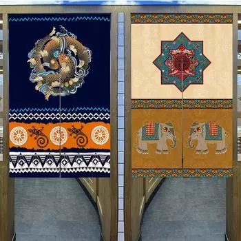 Китайские благоприятные восемь сокровищ занавеска для двери ветрозащитная ткань занавеска для двери для кухни половина спальни туалет противообрастающий индивидуальный 90x130cm