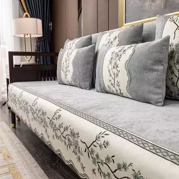 Китайские кружевные чехлы для диванов, жаккардовые диванные подушки, изысканная вышивка, противоскользящие комбинированные чехлы для диванов, полотенец для декора гостиной 70x70cm 1pcs