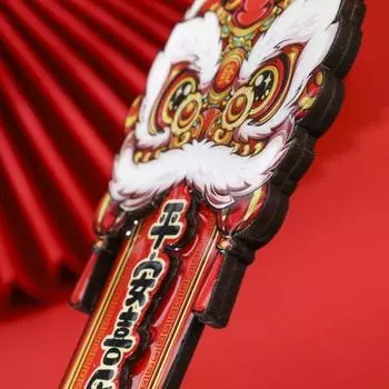 Китайские магниты на холодильник на Новый год 2025 года, традиционные деревянные изделия, украшение Бога богатства, праздничные украшения на Новый год