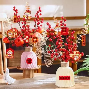Китайские новогодние украшения Yousheng, подвески с китайскими иероглифами на удачу, с нитями, благоприятные подвесные украшения для дома, офиса, праздничного дерева, украшения автомобиля E