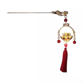 Китайские палочки для волос, фонарики, шпильки со светящимися заколками, светодиодные фонари, головной убор в винтажном стиле, классика Lotus