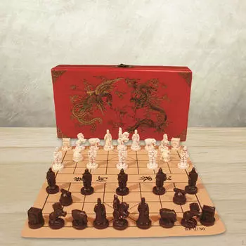 Китайские ретро-терракотовые воины, шахматы, 3D фигуры из смолы, интеллектуальное стимулирование семьи с