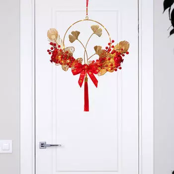 Китайские украшения на Новый год, декор на весенний праздник с кисточками, дверной венок, гирлянда для спальни Style C