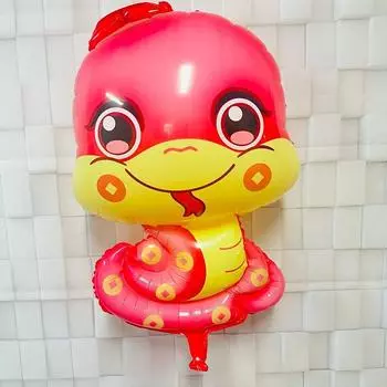 Китайские воздушные шары в виде змеи 2025 года, зодиакальный китайский Новый год, детский подарок, воздушный шар, украшение для вечеринки, домашний декор синий