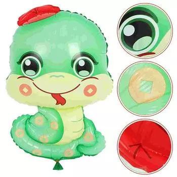 Китайские воздушные шары в виде змеи 2025 года, детский подарок на год, воздушный шар, украшение для вечеринки, домашний декор красный