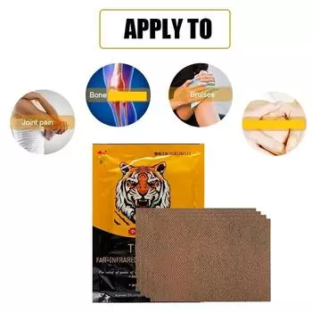 Китайский бальзам с черным тигром, пластырь для лечения мышц, боли в спине, пластырь для облегчения боли, пластырь для тела, здоровый уход, 8 шт./1 сумка