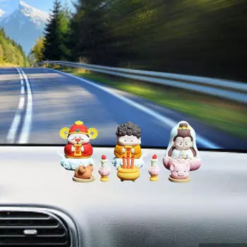 Китайский Бог Статуя Набор для Поклонения Настольный Орнамент Смола Мини Скульптура Весенний Фестиваль Исследование