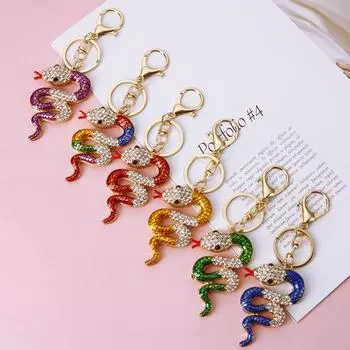 Китайский брелок в виде змеи 2025 год змеи 2025 горный хрусталь змея амулет статуэтка новый золотистый
