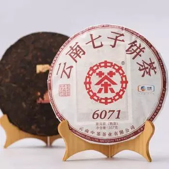 Китайский чай Чай Пуэр 2019 Марка Нет. 6071 Чжунча Пуэр Спелый чай Пуэр Шу 357г